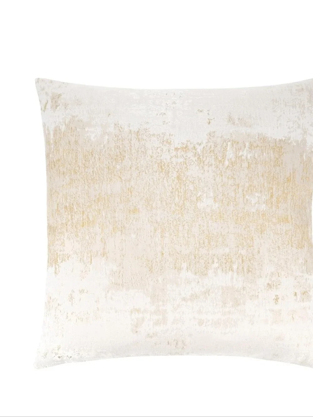 Luxurious Designer Champagne Cream Upholstered Metallic Bed Pillow Covers (3)